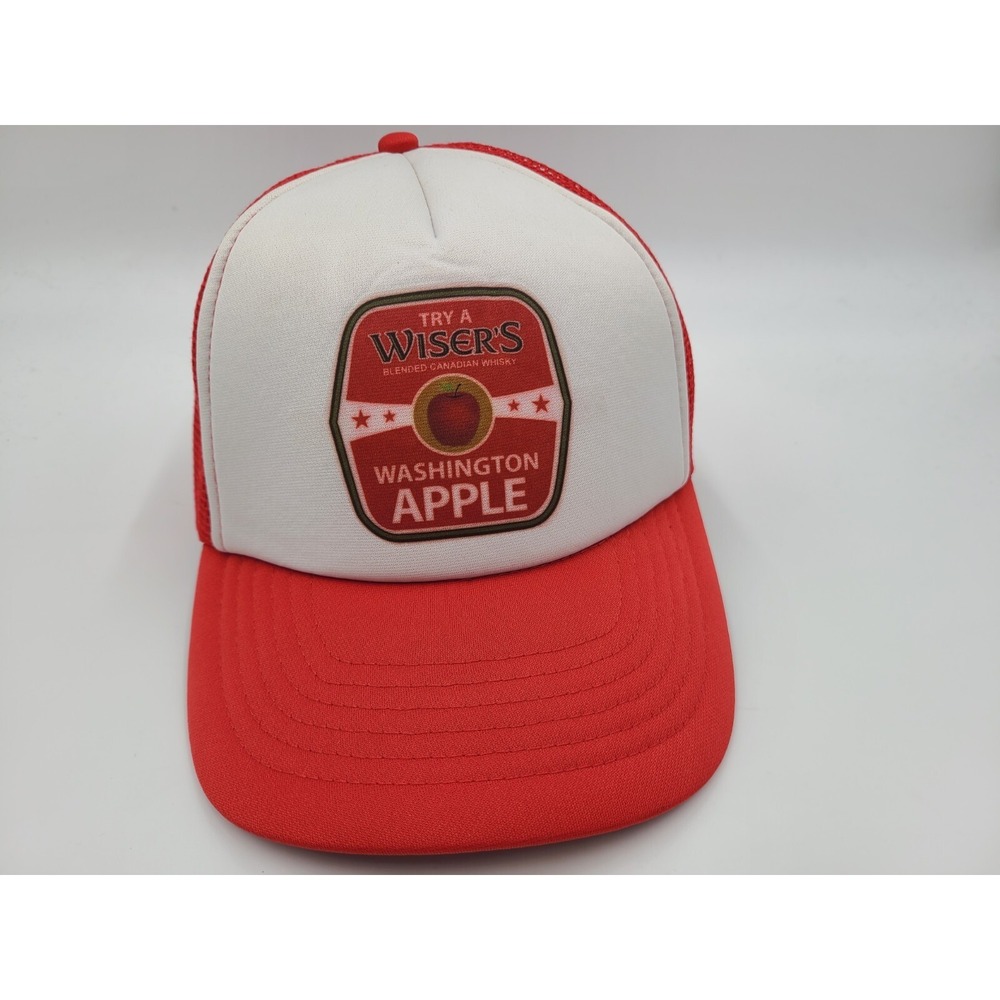 JP Wisers‎ Washington Apple Canadian Whiskey Mesh Trucker Snapback Hat Cap Red